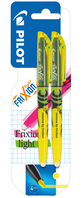 Textmarker FriXion Light, radierbare Tinte, umweltfreundlich, 4.0mm (M), Neongelb, 2er Blister