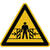 Warnung vor Quetschgefahr Warnschild, selbstkl. Folie, Größe 10cm DIN EN ISO 7010 W019 ASR A1.3 W019