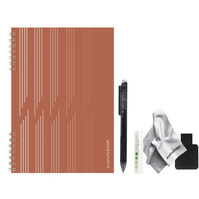 Carnet A5 couleur argile collection bureau avec ses accessoires inclus (porte stylo, stylo, lingette, spray)