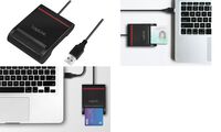 LogiLink USB 2.0 Smart-ID-Kartenleser, schwarz (11117231)