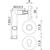 Skizze zu SOLIDO Drückergarnitur GLASGOW - auf Rosette PZ, 38 - 45, Edelstahl matt