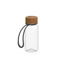 Artikelbild Trinkflasche "Natural", 400 ml, inkl. Strap, transparent/schwarz