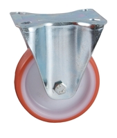 ROULETTE 100MM POLYURÉTHANE ROUGE PLATINE FIXE - AVL - 504822O