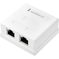 RENKFORCE ADAPTADOR DE RED AUFPUTZ CAT 6 2 PORT BLANCO