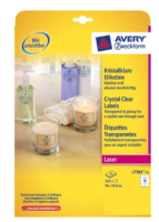 Avery L7783-25 etiqueta de impresora Transparente