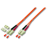EFB Elektronik SC/SC 50/125µ 10m Glasfaserkabel Beige, Schwarz, Orange, Rot