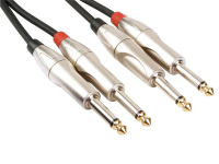 HQ Power PAC130 audio kabel 5 m 2 x 6.35mm Zwart