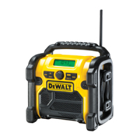 DeWALT DCR019-QW rádió Munkaterület Fekete, Sárga