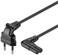 Goobay 56587 câble électrique Noir 0,3 m Prise d'alimentation type C Coupleur C7