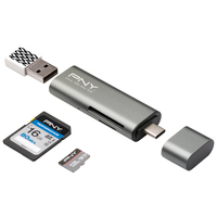 PNY R-TC-UA-3N1E01-RB Kartenleser USB 3.2 Gen 1 (3.1 Gen 1) Type-C Metallisch