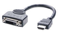 Lindy 41227 adapter kablowy 0,2 m DVI-D HDMI Czarny