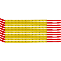 Brady SCNG-10-7 kabelmarker Zwart, Geel Nylon 300 stuk(s)