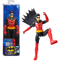 DC Comics | BATMAN | Personaggio Robin in scala 30 cm con decorazioni originali, mantello e 11 punti di articolazione - Giocattoli per bambini e bambine dai 3 anni