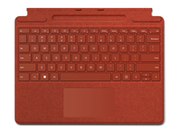 Microsoft Surface Pro Signature Keyboard Rojo Microsoft Cover port QWERTY Nórdico