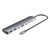 Manhattan USB-C dock/hub, poorten (7): USB-A (3×) en USB-C (4×), met Power Delivery (PD) 100 W - vereist een externe USB-C-lader (niet inbegrepen). USB-gevoed (geen externe voed...