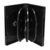 MediaRange BOX35-8 funda para discos ópticos Caja transparente para CD 8 discos Negro