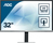 AOC Q3277PQU Computerbildschirm 81,3 cm (32") 2560 x 1440 Pixel Quad HD LED Schwarz, Silber