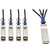Tripp Lite N281-03M-BK InfiniBand/fibre optic cable 3 m QSFP+ 4xSFP+ Schwarz, Blau, Metallisch