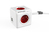 Allocacoc PowerCube Extended USB Verlängerungskabel 1,5 m 4 AC-Ausgänge Indoor Rot, Weiß