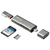 PNY R-TC-UA-3N1E01-RB lettore di schede USB 3.2 Gen 1 (3.1 Gen 1) Type-C Metallico