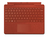 Microsoft Surface Pro Signature Keyboard Red Microsoft Cover port QWERTY Nordic