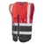 Leo Lynton Hi-Vis Superior Waistcoat Red/Grey - Size 2XL