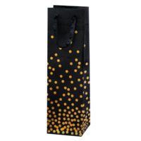 Geschenktasche 10,5 x 36 x 10 cm Dots gold FSC