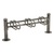Modular Decorative 3 Space Cycle Rack - Single Sided Cycle Rack with Sphere Top Cap (207361) - RAL 7044 - Silk Grey