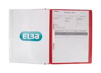 Elba A4+ Report File Capacity 160 Sheets Clear Front A4 Red Ref 400055038 [Pack 25]