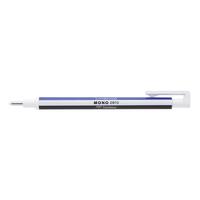 Tombow MONO Zero Refillable Eraser Pen Round Tip White with White/Blue/Black Bar