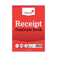 Silvine Duplicate Receipt Book 105x148mm Gummed (Pack of 12) 230