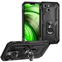 NALIA Military-Style Ring Cover compatible with iPhone 14 Case, Extreme Protection Shockproof Robust Outdoor, 360° Ring for Stand Function & Car Mount, Hardcase & Silicone Rugge...
