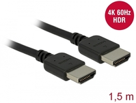 Premium HDMI Kabel 4K 60 Hz, schwarz, 1,5 m, Delock® [85216]