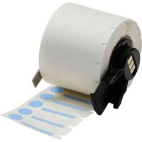 Polyester labels for BMP61/M611 Printer 25.40 mm x 9.53 mm M61-98-494-BL, Blue, White, Self-adhesive printer label, Polyester,Printer Labels