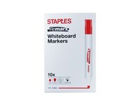 Staples Remarx Whiteboardmarker, Ronde Punt, 1,5 mm, Rood (pak 10 stuks)