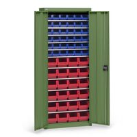 Storage cupboard with storage boxes