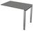 Anbau-Schreibtisch, BxTxH 1000x600x680-820 mm, 4-Fuß-Gestellalusilber, Schwebepl