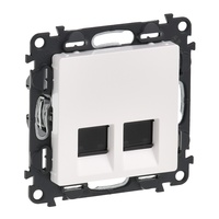 Valena Life 2xRJ45 Cat. 6 STP csatlakozóaljzat fehér