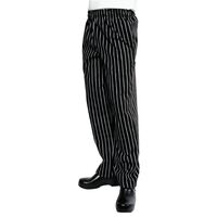 Chef Works Unisex Designer Baggy Pant in Chalk Stripe - Polycotton - S