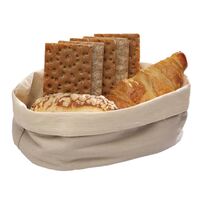 APS Oval Small Canvas Bag for Breakfast and Bread Service - 70x200x150mm