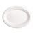 Fiesta Green Oval Plates in White - Compostable Bagasse - Breathable - 198mm