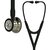 3M™ Littmann® Cardiology IV™ Stethoskop für die Diagnose, champagnerfarbenes Bruststück, schwarzer Schlauch, Schlauchanschluss und Ohrbügel in Rauchfarben, 69 cm, 6179