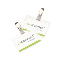 Q-Connect Hot Laminating ID Badge With Clip (Pack of 25) KF00302