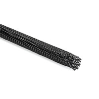 Polyester Geflechtschlauch schwarz, hohe Aufweitrate, Nennmaß 6mm