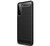 Szilikon telefonvédő (közepesen ütésálló, légpárnás sarok, szálcsiszolt, karbon minta) FEKETE [Samsung Galaxy S21 Plus (SM-G996) 5G]
