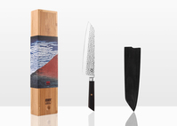 Kiritsuke KOTAI (couteau de chef) avec saya et boîte en bambou - lame 21 cm