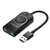 Zewnętrzna karta dzwiękowa adapter USB - 3.5 mm mini jack z regulacją głośności 15cm czarny