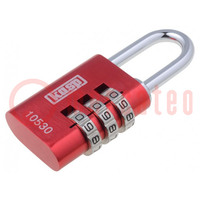 Padlock; shackle,combination code; Protection: low (level 3)