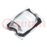 LED lens; rectangular; plexiglass PMMA; transparent; H: 5.2mm