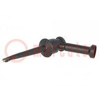 Clip-on probe; hook type; 5A; 60VDC; black; Grip capac: max.2.29mm